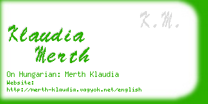 klaudia merth business card